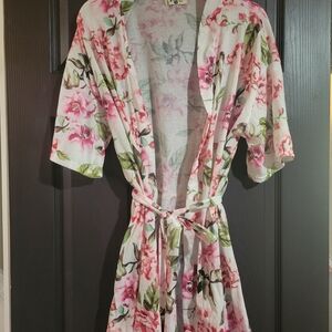 Show Me Your MuMu Pink Floral Kimono